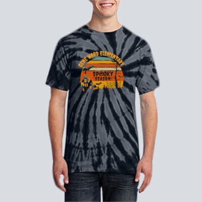Adult Tie-Dye T-Shirt - Fall Holidays - Haunted House Thumbnail