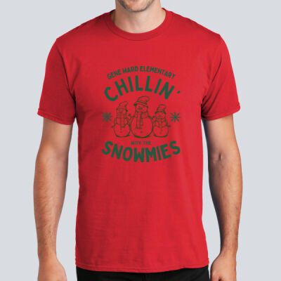 Adult T-Shirt - Winter - Chillin With The Snowmies Green Thumbnail