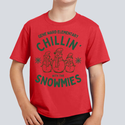 Youth T-Shirt - Winter - Chillin With The Snowmies Green Thumbnail