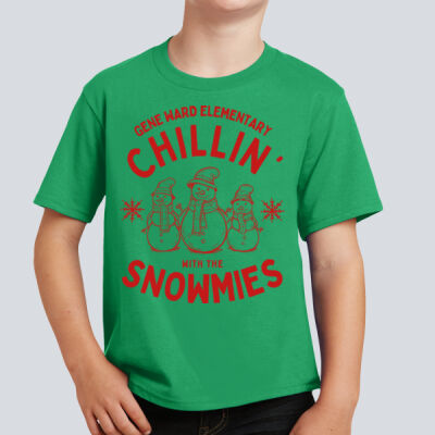 Youth T-Shirt - Winter - Chillin With The Snowmies Red Thumbnail