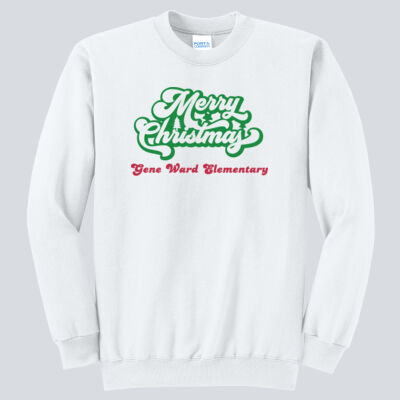 Adult Crewneck - Winter - Merry Christmas Red and Green  Thumbnail