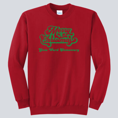 Adult Crewneck - Winter - Merry Christmas Green  Thumbnail