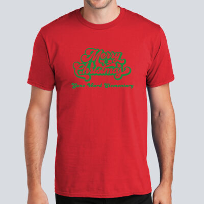 Adult T-Shirt - Winter - Merry Christmas Green  Thumbnail