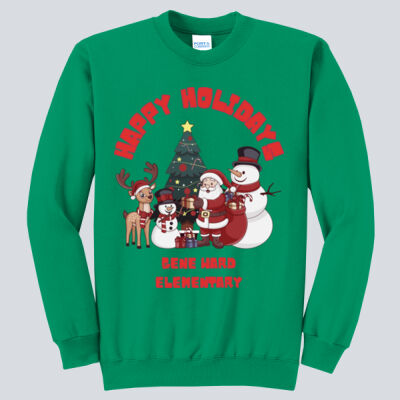 Adult Crewneck - Winter - Happy Holidays Red Thumbnail