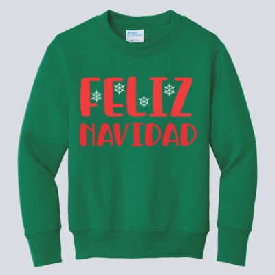 Youth Crewneck - Winter - Feliz Navidad Red Thumbnail