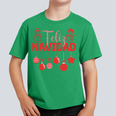 Youth T-Shirt - Winter - Feliz Navidad Red Thumbnail
