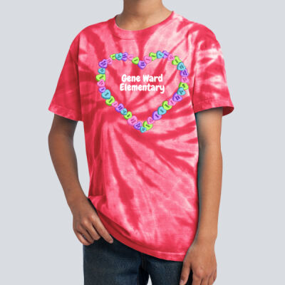 Youth Tie-Dye T-Shirt - Spring - Valentine's Heart Thumbnail